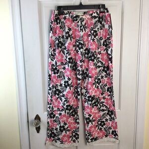 Bamboo Traders Pajama Pants Loungewear Floral Cotton Size M NWT